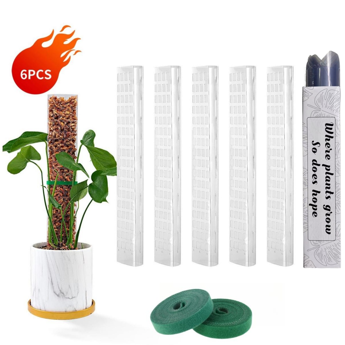 Indoor Herb Garden - Моховые столбы, опора для растений, пластиковые