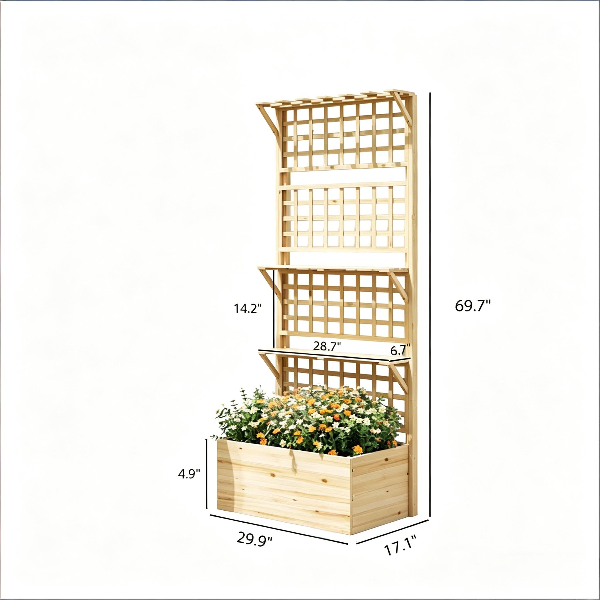Raised Garden Bed - Садовая приподнятая грядка-клумба, деревянная приподнятая грядка
