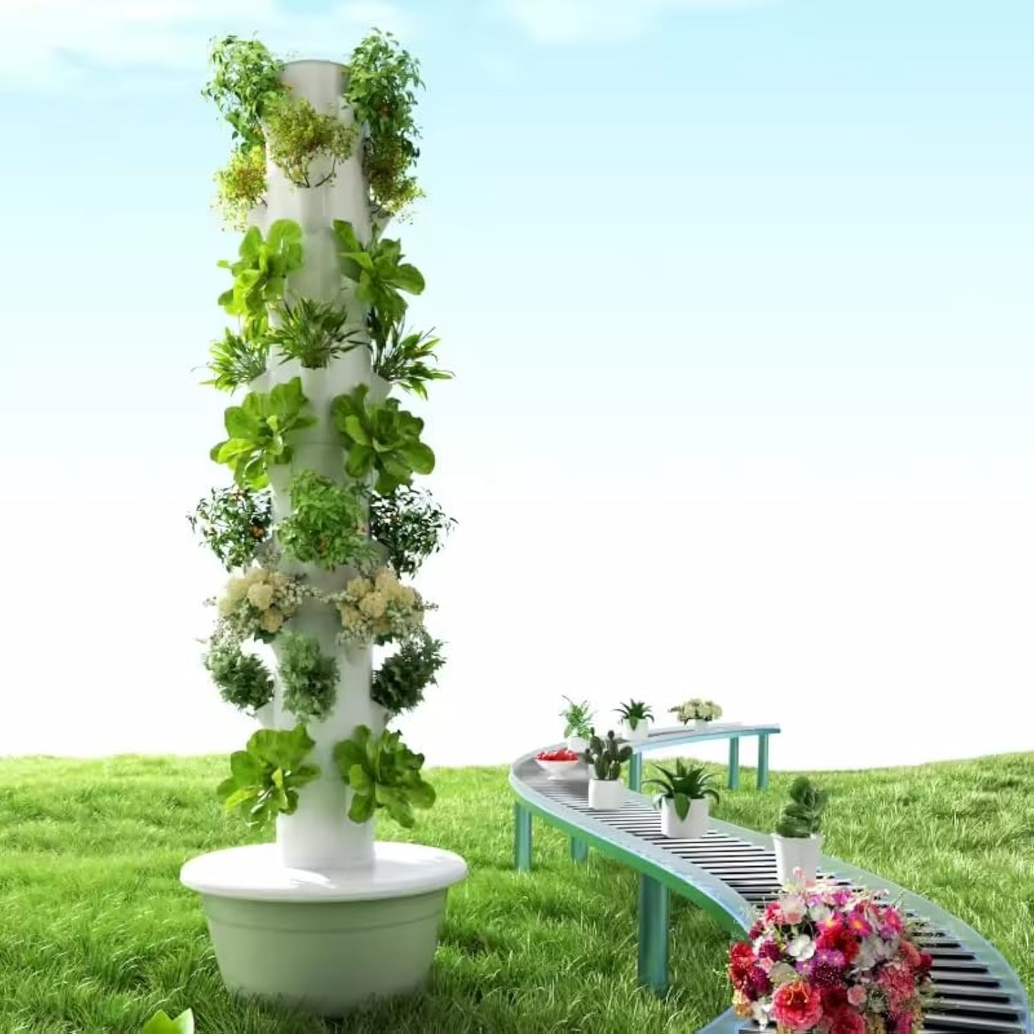 Vertical Planter - Вертикальная гидропонная аэропонная башня для выращивания