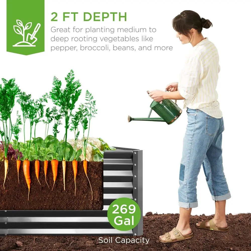Большая металлическая приподня – обзор и цена Raised Garden Bed