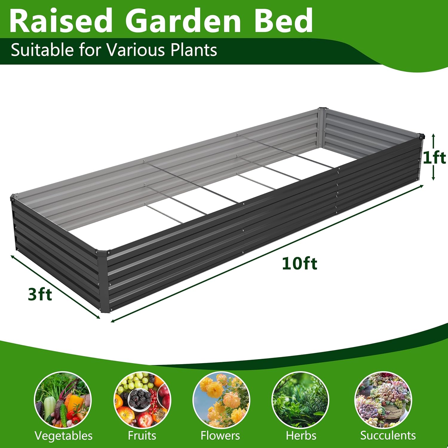 Комплект из 2 оцинкованных при – обзор и цена Raised Garden Bed